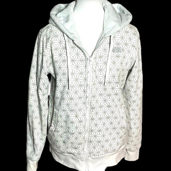 North Face Reversible Cotton Polar Fleece Hoodie Jacket Women’s Sz L Streetwear - Picture 2 of 11